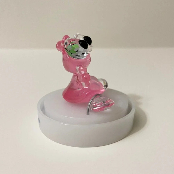 Swarovski  Crystals The Twinklets Pink Figurine In Globe Scratches - Picture 12 of 16